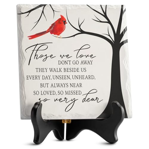LukieJac Red Cardinal Memorial Gifts - Sympathy Gifts for Loss Of Loved One Ceramic Plaque, In Remembrance In Memory Of Loved One Gift - Bereavement Condolence Grief Gifts Sorry for Your Loss, Celebration of Life Ideas - color: Those We Love