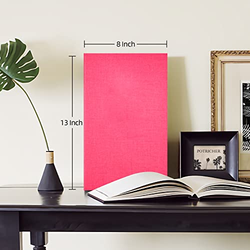 potricher Photo Album 4x6, 300 Pockets, Linen Cover, Rose Red | Small Capacity 4x6 Picture Albums with Horizontal Pockets, 4x6 Photo Book for Family, Wedding, Baby, Anniversary - color: Rose Red