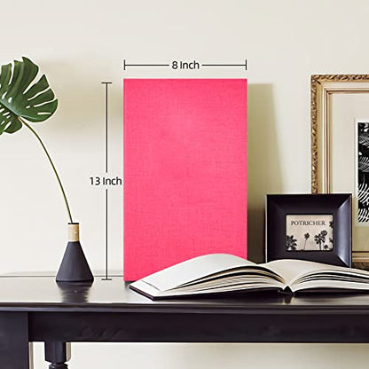 potricher Photo Album 4x6, 300 Pockets, Linen Cover, Rose Red | Small Capacity 4x6 Picture Albums with Horizontal Pockets, 4x6 Photo Book for Family, Wedding, Baby, Anniversary - color: Rose Red