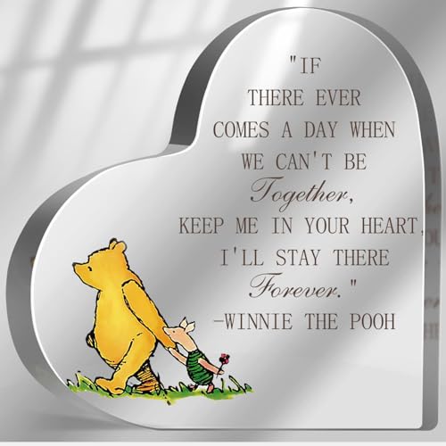 Goodbye Farewell Gifts for Women, Winnie Friendship Keepsake Acrylic, Thank You Appreciation Gifts for Coworker Friends Sister Besties Birthday, Desk Home Winnie Decor Sign Plaque - style: Winnie 009