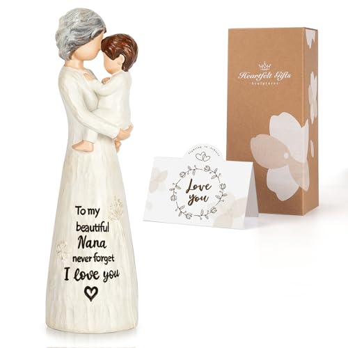 Nana Gift from Grandson, Nana Birthday Gifts, Nana Grandson Figurines - color: White-nana