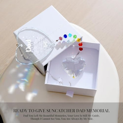 Hegelda Memorial Gifts for Loss of Dad Crystal Suncatcher Ornaments - style: DAD