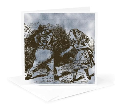 3dRose Alice in Wonderland Tweedle Dee and Dum Vintage 12 Greeting Cards with envelopes