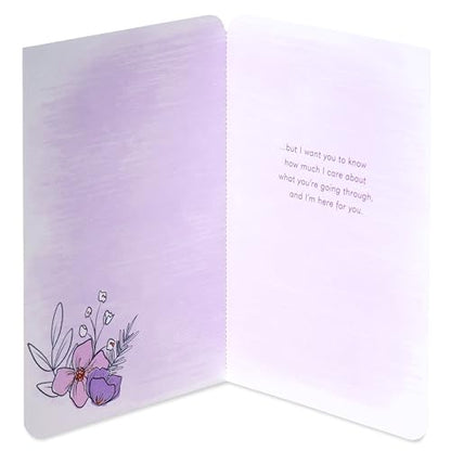 American Greetings Sympathy Card for Miscarriage (I'm Here For You) - color: Linework Bouquet