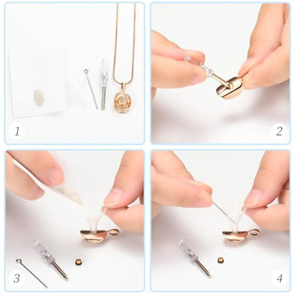 Hearbeingt Cowboy Hat Urn Necklace for Ashes Cremation Jewelry - color: Rose Gold