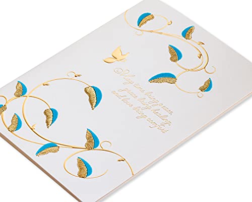 Papyrus Sympathy Card (Heartfelt Sympathy) - color: Teal and Gold