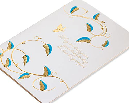 Papyrus Sympathy Card (Heartfelt Sympathy) - color: Teal and Gold