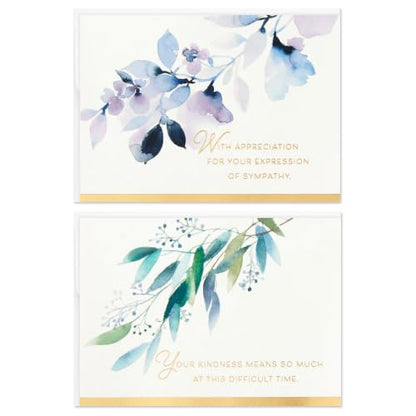 Hallmark Bulk Sympathy Thank You Cards, Assorted 50-Pack (Your Kindness)