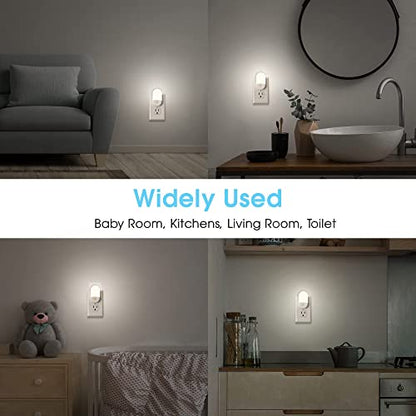 L LOHAS LED Night Light Plug in, 4 Pack 0.6W LED Night Light for Kids, Auto - color: Daylight, size: 4 Count (Pack of 1)
