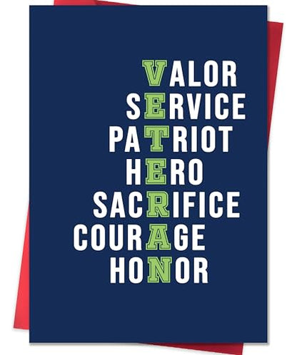 Veterans Day Card, Veterans Day Cards Gifts for Men Women - color: Veterans A