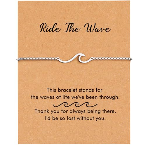 RZKING Bracelet For Women, Birthday Thank You Inspirational Gifts For Women - style: Wave