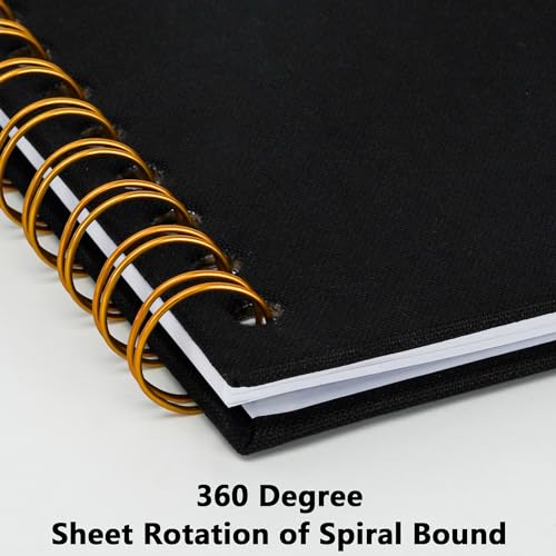 Scrapbook Photo Album, Linen Covered, 8x8 Inches, 20 Sheets/40 Pages | Hardcover Kraft White Pages, Wedding Guest Book, Travel Memory Book, Christmas, Baby Shower Keepsake, Family Album - color: Black, size: 8x8 Inch 40 Pages
