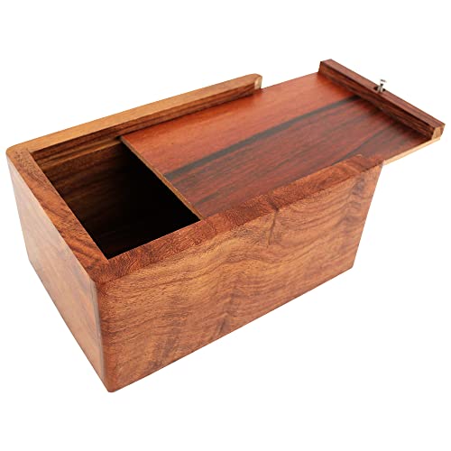 Wooden Urn Box - Urn for Human Ashes Funeral Cremation Urn(Large 8.5" x 6.5" x 4.5" 170 cu. in) - size: Large