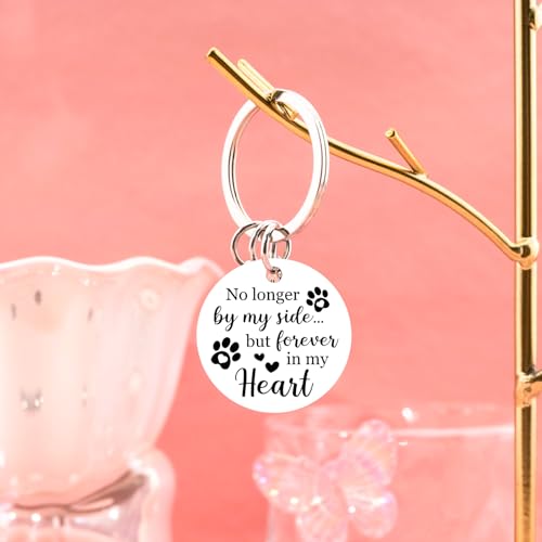 Dog Memorial Gifts for Loss of Dog Pet Memorial Keychain | Loss of Dog Sympathy Gifts Remembrance Passing Away Bereavement Gifts No Longer By My Side