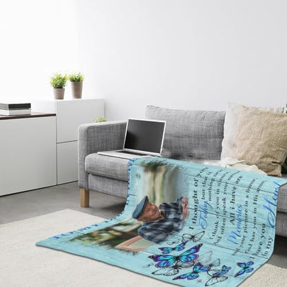 Personalized Memorial Blanket for Loss of Loved Dad Mom Husband Wife - color: Memorial Blanket 04
