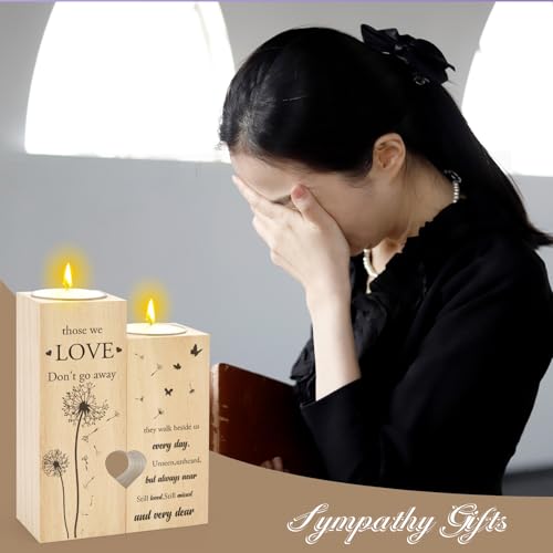 Sympathy Gifts for Loss of Loved One - Sympathy Candle Holder Candlestick Memorial Bereavement in Memory of Condolences Remembrance Gifts for Loss of Mom Dad Mother Father