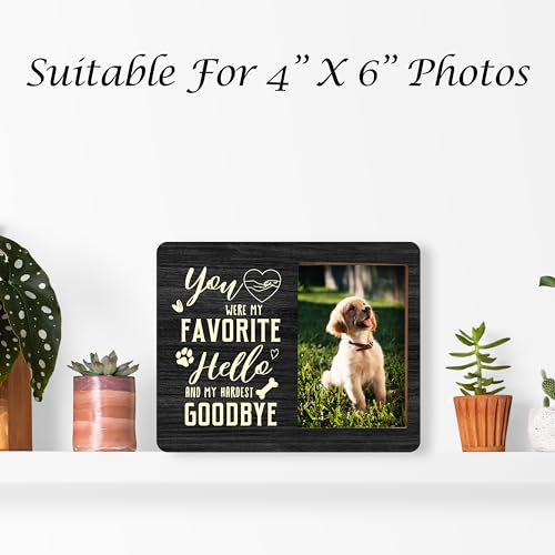 Pet Memorial Pictures Frame, Remembrance Photo Frame, Sympathy Gifts For Loss Of Pet Dog Cat, Farmhouse Home Living Room Bedroom Office Decoration -95, Rustic