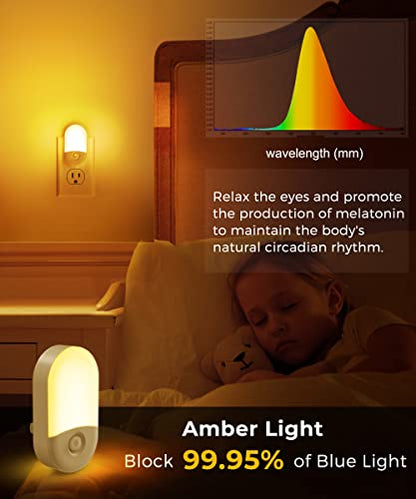 L LOHAS LED Amber Night Light, Night Lights Plug into Wall[2 Pack] - color: Amber, size: 2 Count (Pack of 1)