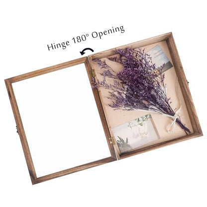 Shadow Box Frame 11x14, Wood Display Boxes with Linen Back - color: Wood, size: 11*14