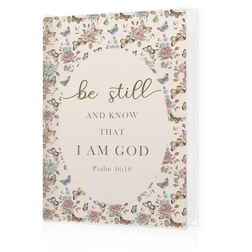 Christian Photo Album 4x6, Christian Gifts for Women, Be Still and Know That I Am God Bible Verse 18 Pockets Small Picture Memory Photo Album for Family Anniversary Travel Vacation - color: Bible Still