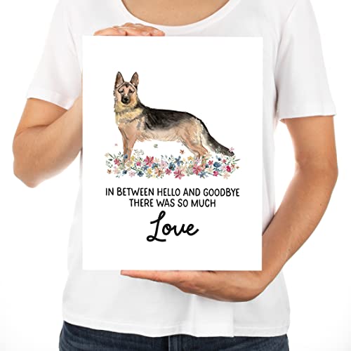 Andaz Press Jumbo Pet Sympathy Card with Envelope, Sorry For Your Loss Card, German Shepherd Loss Of Pets Dog Grief Bereavement Card with Big Blank Space to Send to Friends, Family, 8.5" x 11", 1-Pack - color: German Shepherd