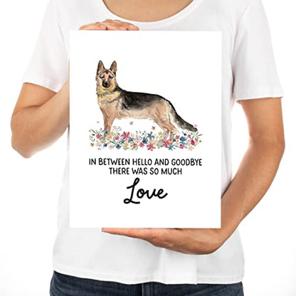 Andaz Press Jumbo Pet Sympathy Card with Envelope, Sorry For Your Loss Card, German Shepherd Loss Of Pets Dog Grief Bereavement Card with Big Blank Space to Send to Friends, Family, 8.5" x 11", 1-Pack - color: German Shepherd