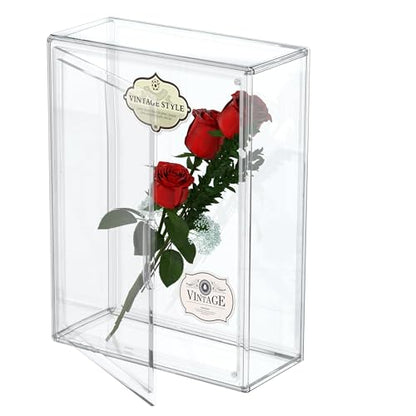 BOHOIDEE 10 x 14 Shadow Box Frame Display Case with Magnetic Door, Clear Acrylic Shadow Memory Box Frame for Flower Baby Pet Wedding Photo(1, Medium-Clear) - size: Medium-Clear