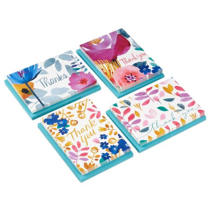 Hallmark Bulk Thank You Cards, Assorted 48-Pack (Watercolor Flowers)