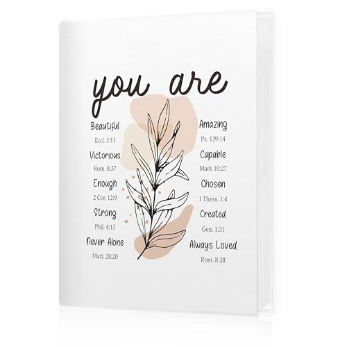 Christian Photo Album 4x6, Boho Botanical You Are Inspirational Bible Verse Scripture 18 Pockets Small Picture Memory Photo Album for Family Anniversary Travel Vacation - color: Bible You Are