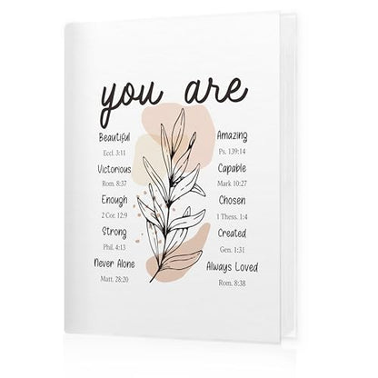 Christian Photo Album 4x6, Boho Botanical You Are Inspirational Bible Verse Scripture 18 Pockets Small Picture Memory Photo Album for Family Anniversary Travel Vacation - color: Bible You Are