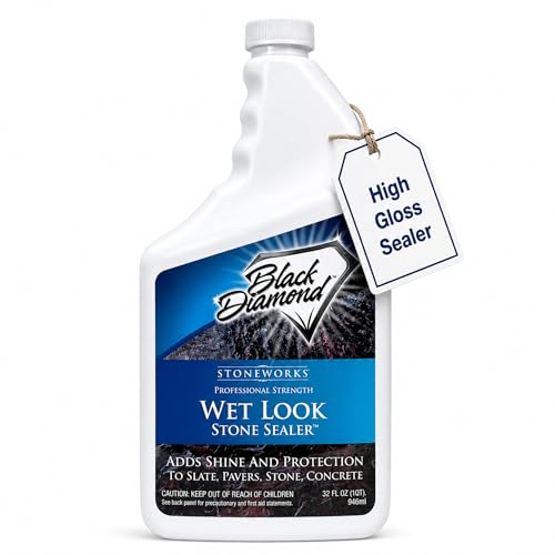 Wet Look Stone & Concrete Sealer, High Gloss for Pavers & Patios, 1 Quart | For Pavers & Patios, 1 Quart - style: 1-Quart