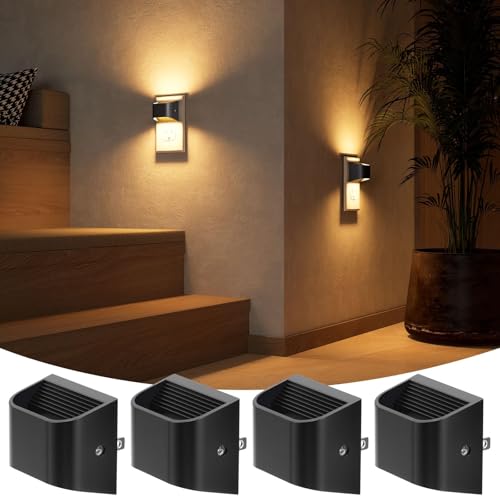 NIORSUN Night Lights Plug Into Wall, Auto On/Off, 4 Pack, Black, 3000K - color: Black, size: 4 Pack