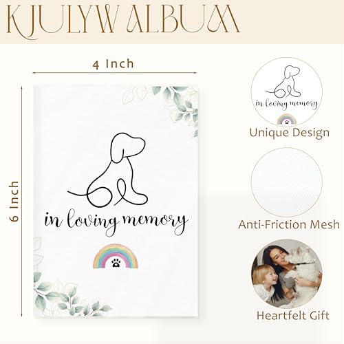 Dog Memorial Photo Album 4x6, Loss of Dog Sympathy Gift, Pet Memorial Gifts for Dogs, in Loving Memory Gifts Small Memory Photo Album Book for 18 Pockets Hold 36 Pictures