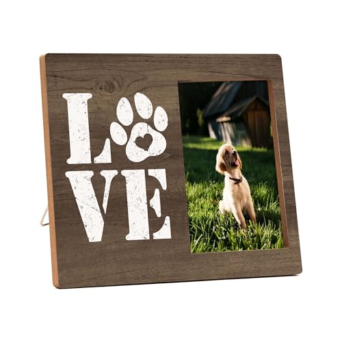 Dog Picture Frames, Puppy Photo Frame, Love Dogs Frames For Pictures, Pet Memorial Gifts, Farmhouse Home Living Room Bedroom Office Decoration -03 - style: Love Dogs 3
