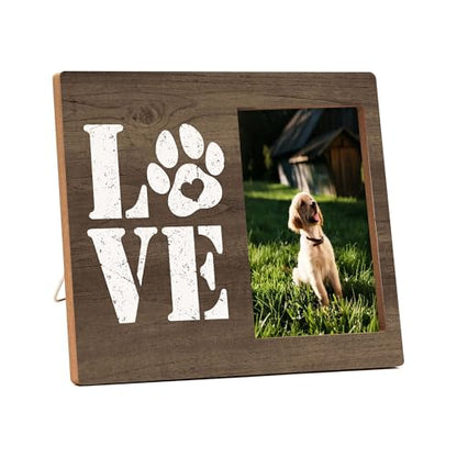 Dog Picture Frames, Puppy Photo Frame, Love Dogs Frames For Pictures, Pet Memorial Gifts, Farmhouse Home Living Room Bedroom Office Decoration -03 - style: Love Dogs 3