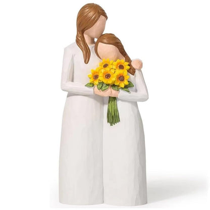 Mother Daughter Gift, Mom and Daughter's Figurines, Mom Birthday Gifts, Sculpted Hand-Painted Figure, Mom's Gifts from Daughter on Birthday, Mother's Day, Christmas, Thanksgiving, Mama Present - color: Mother Daughter Figurines