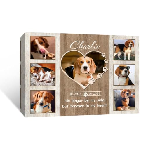 Personalized Dog Picture, Pet Memorial Photo Collage Framed Canvas Print | Custom Multiple Cat Portrait with Name, Dates, Wall Art Display, Gallery Wrapped, Farmhouse Decor - color: Style1