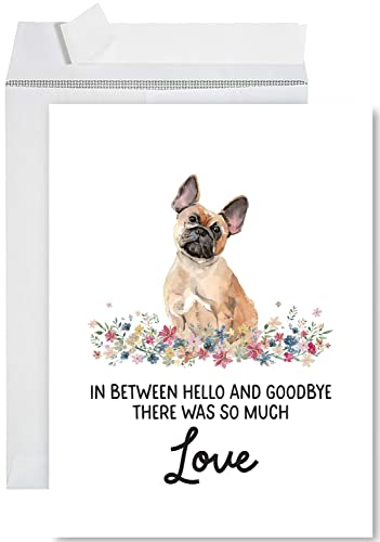 Andaz Press Jumbo Pet Sympathy Card with Envelope, Sorry For Your Loss Card, French Bulldog, Loss Of Pets Dog Grief Bereavement Card with Big Blank Space to Send to Friends, Family, 8.5" x 11", 1-Pack - color: French Bulldog