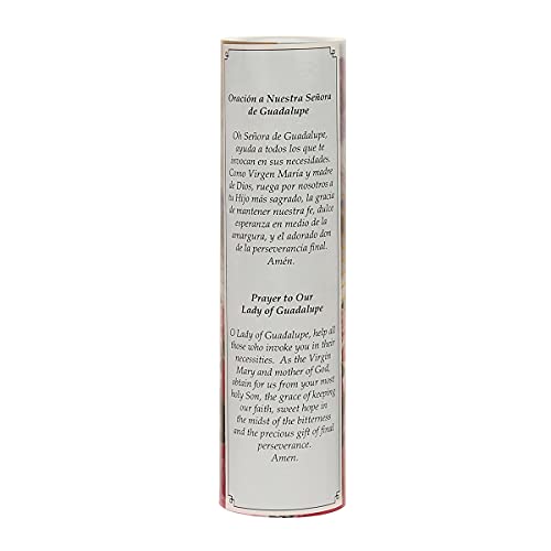 Virgin of Guadalupe Flameless LED Prayer Candle, Unique Religious Decoration, Gift Idea for Mothers Day, Birthday, or Any Holiday 8.2 Inches - style: Virgin of Guadalupe