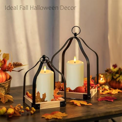 MUMCHASI 4 Packs Flameless Candles, Battery Operated Candles with Remote, Plastic LED Flickering Candles, Pillar Candles for Home Wedding Party Halloween Christmas D3 xH6 (Ivory) - color: ivory-plastic