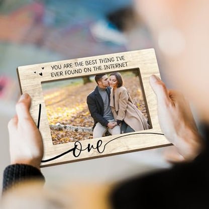 Couple Picture Frame Wooden Pictures Dispaly Gifts for Couples Picture Frames for Desk Things to Get Your Girlfriend Modern Photo Frame Couple Things Photo Gifts Pictures Frames 4x6 - Jk0255 - color: XK14