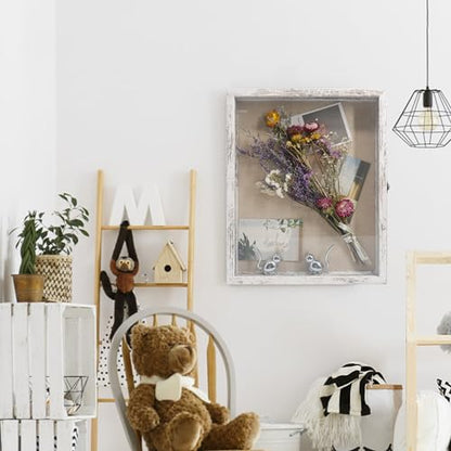 13x16 Wedding Bouquet Shadow Box Display Case,,White - color: White, size: 13*16
