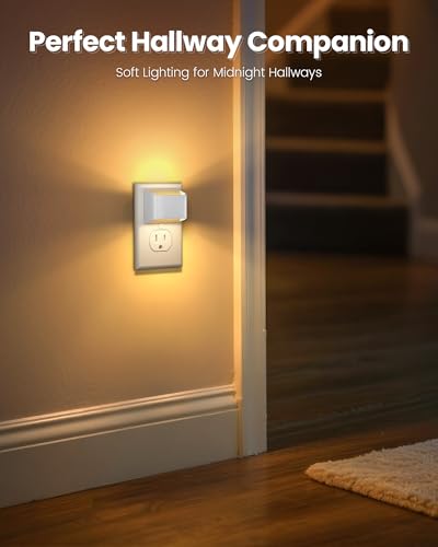 NIORSUN Night Lights Plug Into Wall, 6 Pack, 3000K, Auto On/Off, White - color: White, size: 6 Pack