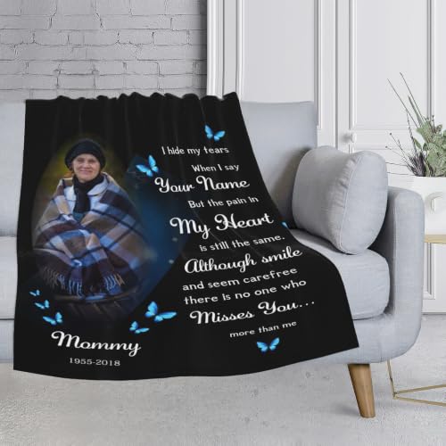 Personalized Memorial Blanket for Loss of Loved Dad Mom Husband Wife - color: Memorial Blanket 02
