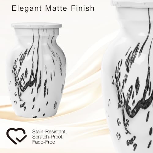 Small Keepsake Cremation Urns for Human Ashes, Memorial Urns, Achromatic - color: Marble-effect