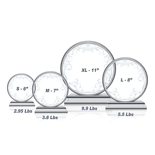 Personalized Boss Appreciation Gift Plaque for Retirement Birthday Church Teachers, Unique K9 Crystal Clear Circle Award with Customized Name and Appreciation Message (S - 6") - color: A001, size: S - 6"