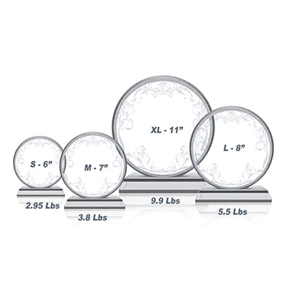 Personalized Boss Appreciation Gift Plaque for Retirement Birthday Church Teachers, Unique K9 Crystal Clear Circle Award with Customized Name and Appreciation Message (S - 6") - color: A001, size: S - 6"