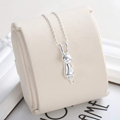 Imrsanl Pet Cremation Jewelry for Ashes Cat Urn Necklace - color: Sterling silver