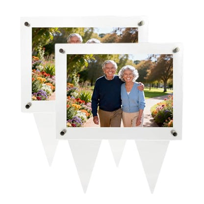 Waterproof Picture Frame for Grave 5x7, Outdoor Picture Frame - color: Clear