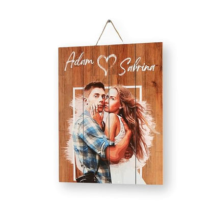Personalized Wooden Photo Frame Rustic Wooden Picture - color: Frame Design